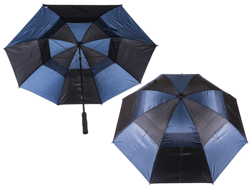 2817 Contrast Golf Umbrella with Wind Flaps BLACK/BLUE